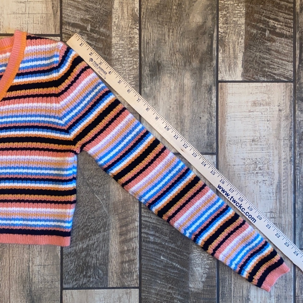 Beyond the Radar Striped Cropped Cardigan Sweater - Picture 7 of 10